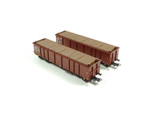 Laden Sie das Bild in den Galerie-Viewer, 2er Set Offene Güterwagen Eaos DB AG VI mit Holzladung,Piko H0 58235 neu OVP
