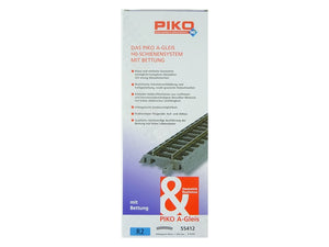 Piko H0 55412, 6 x Bogen mit Bettung R2, 422 mm, A Gleis, neu, OVP
