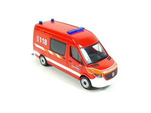 Modellauto MB Sprinter `18 Halbbus "Regio Feuerwehr Lenzburg" Herpa H0 949231 neu OVP