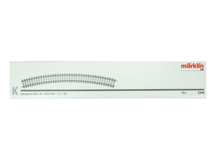 K Gleis Gleise gebogen, 10 x Märklin H0 2241 neu, OVP