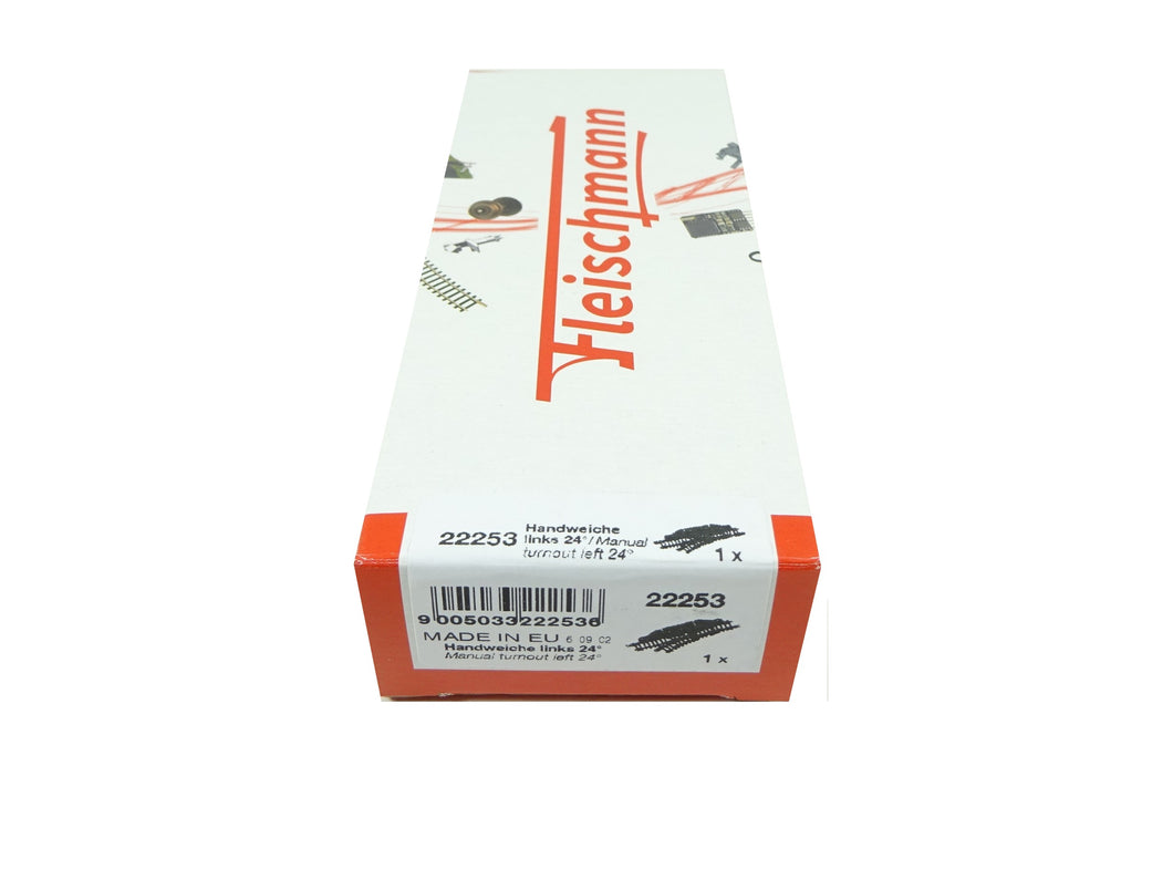 Weiche Handweiche links 24°  Fleischmann N 22253 neu, OVP