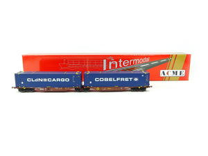 Güterwagen Containertragwagen Typ Sggmrss COBELFRET, ACME H0 40383 neu OVP