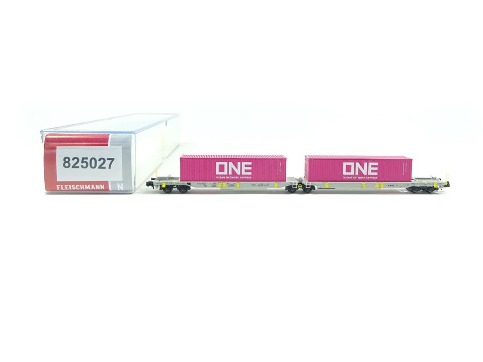 Doppeltaschenwagen T2000 + ONE Container AAE, Fleischmann N 825027 neu, OVP