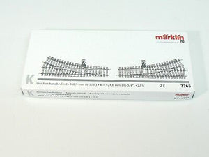 K Gleis Weiche links im Doppelpack, 2 x Märklin H0 2265 neu, OVP