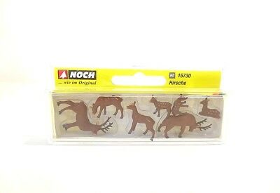 Noch H0 15730, Hirsche, 7 Figuren, handbemalt, neu, OVP