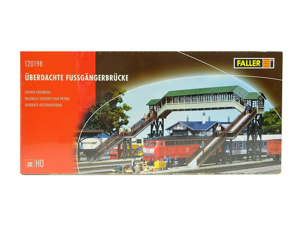 Modellbau Bausatz Überdachte Fußgängerbrücke, Faller H0 120198 neu OVP