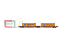 Laden Sie das Bild in den Galerie-Viewer, Güterwagen Container-Doppeltragwagen GYSEV CARGO, Fleischmann N 825340 neu OVP
