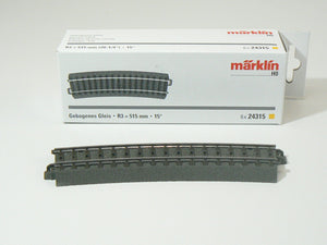 C Gleis Gleise gebogen R 3 für 24771 / 24772, 6 x Märklin H0 24315 neu, OVP