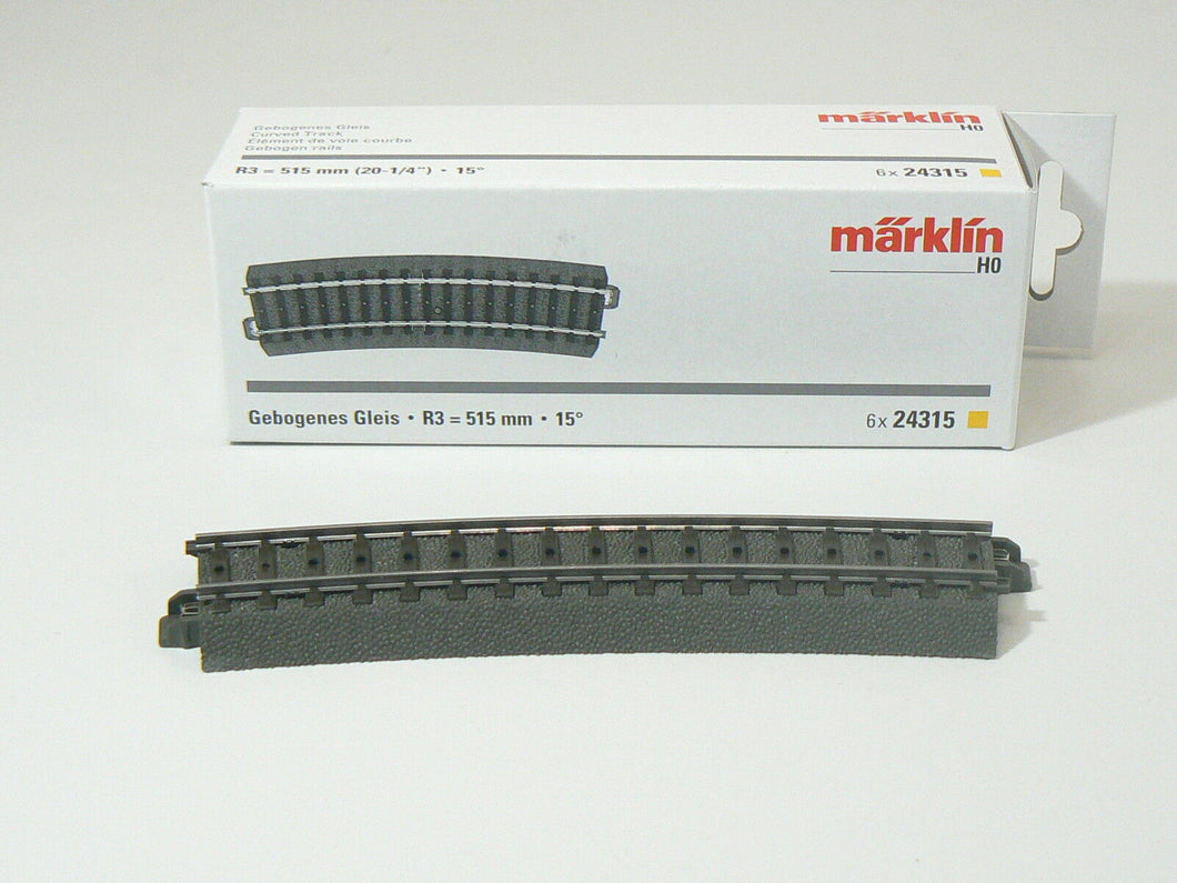 C Gleis Gleise gebogen R 3 für 24771 / 24772, 6 x Märklin H0 24315 neu, OVP