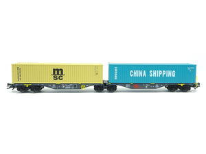 Güterwagen Containertragwagen Ermewa, Trix H0 24803 neu, OVP
