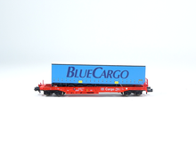 Laden Sie das Bild in den Galerie-Viewer, Fleischmann N 845367, Einheitstaschenwaggon &quot;BlueCargo&quot;, DB AG, neu
