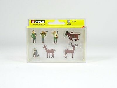 Noch H0 15731, Jagd, 4 Jäger und 3 Rotwild, neu, OVP