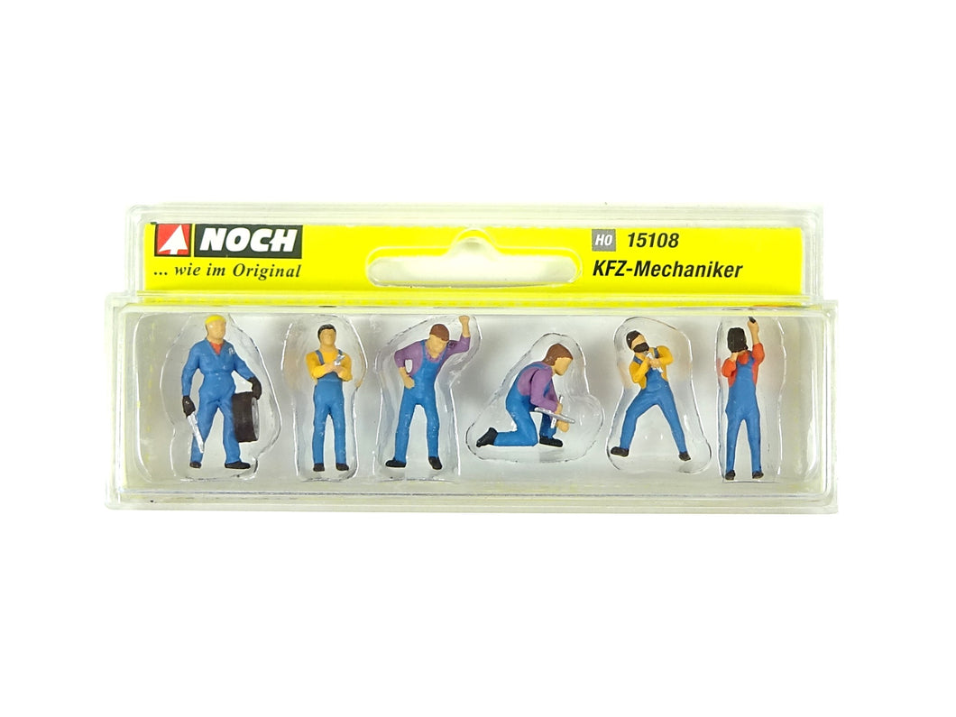 Modellbahn Figuren KFZ-Mechaniker, 6 Figuren, Noch H0 15108 neu, OVP