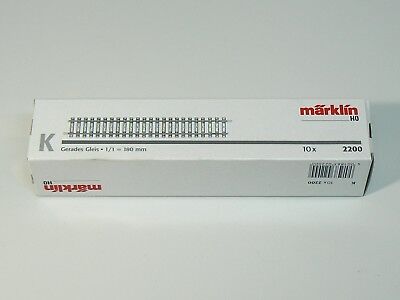 K Gleis Gleise gerade, 10 Stück Märklin H0 2200 neu, OVP