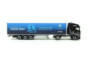 Iveco S-Way LNG Koffer-Sattelzug "Zureck / Vision Zero", Herpa H0 948388 neu OVP
