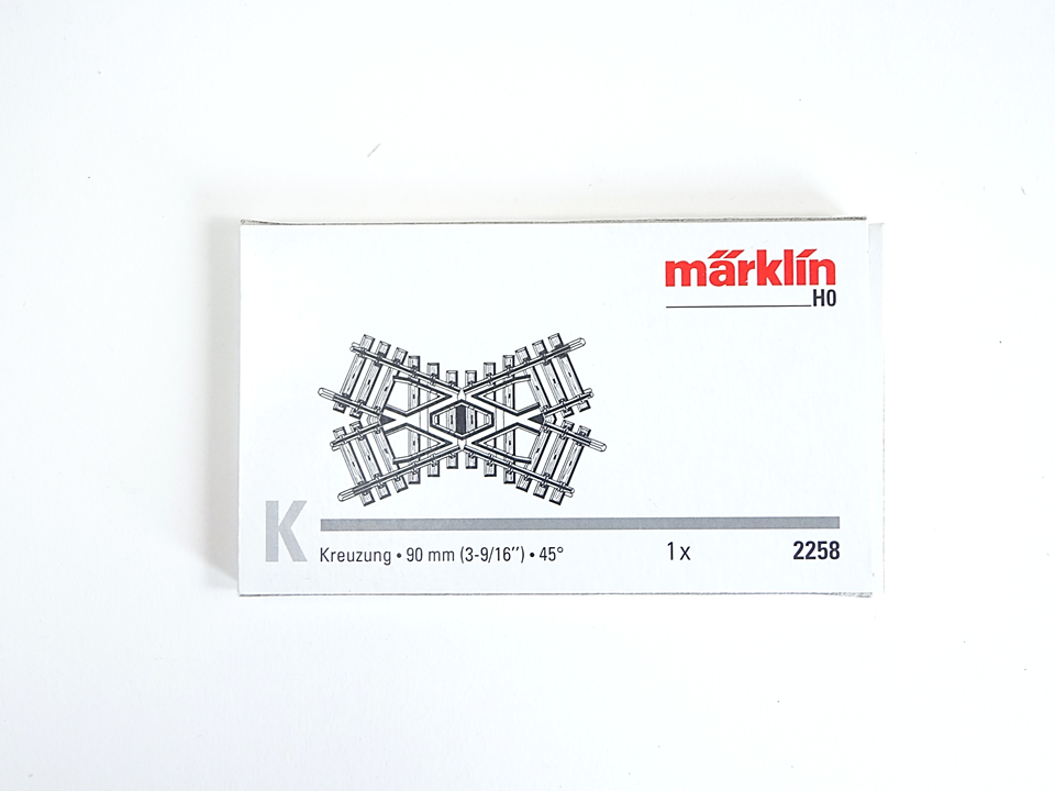 K-Gleis Gleise Kreuzung, Märklin H0 2258 neu, OVP