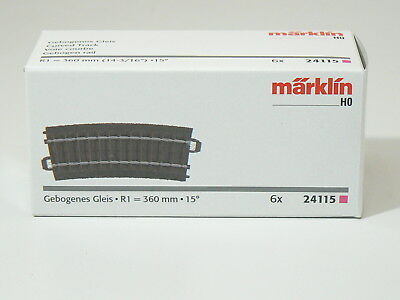 C-Gleis Gleise R1 gebogen x 6, Märklin H0 24115 neu OVP