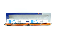 Laden Sie das Bild in den Galerie-Viewer, Doppeltaschen-Gelenkwagen wascosa, Kombiverkehr, Roco H0 77392 neu, OVP
