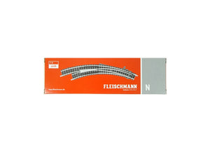 Fleischmann N 9168, Bogenweiche links, neu, OVP