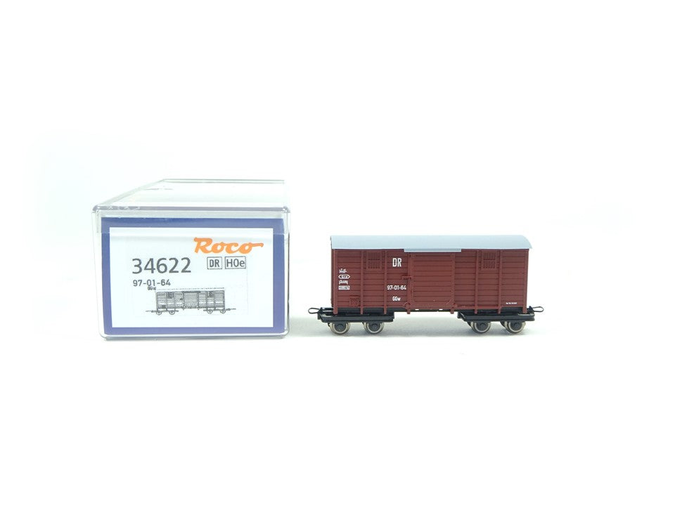 DR Güterwagen gedeckt, Roco H0e 34622 neu, OVP