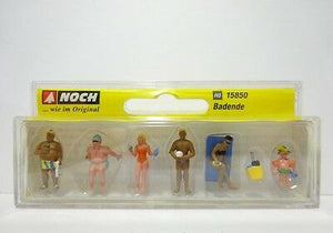 Modellbahn Figuren Badende, 6 Figuren, handbemalt, Noch H015850 neu, OVP