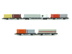 Güterwagen Containertragwagen-Set DB MHI, Märklin Z 82664 neu OVP