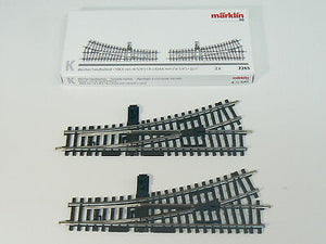 K Gleis Weiche links im Doppelpack, 2 x Märklin H0 2265 neu, OVP