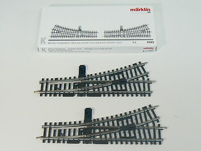 K Gleis Weiche links im Doppelpack, 2 x Märklin H0 2265 neu, OVP