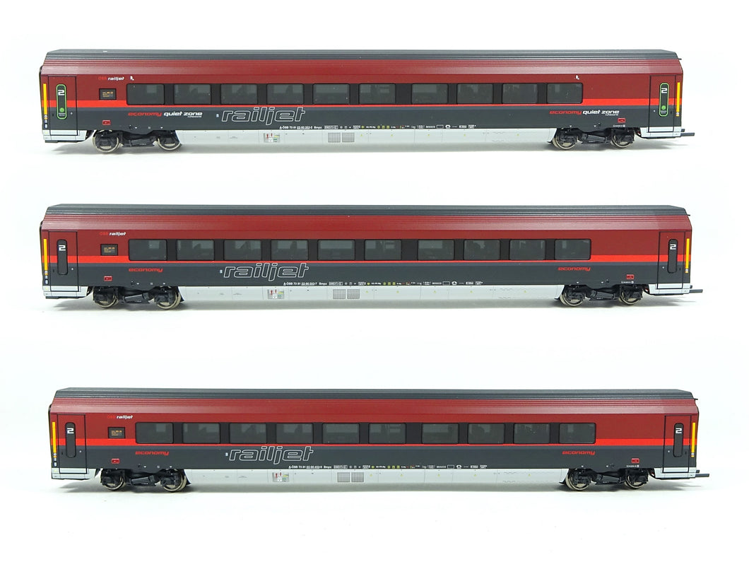 Personenwagen Railjet ÖBB 3-tlg. Set, Roco H0 74041 neu OVP
