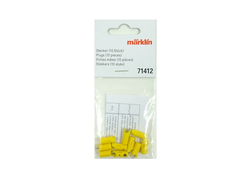 Modelleisenbahn Stecker gelb 10 Stück, Märklin 71412 neu, OVP