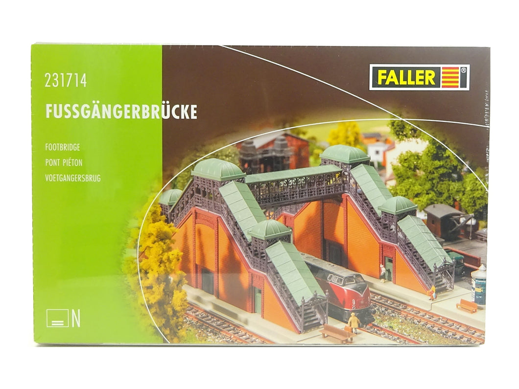 Modellbau Bausatz Fußgängerbrücke, Faller N 231714 neu