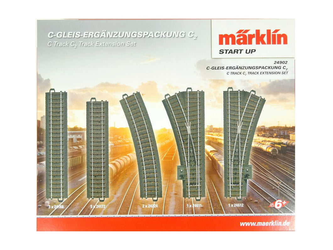 Märklin H0 24902, Start up - C-Gleis-Ergänzungspackung C2, neu, OVP
