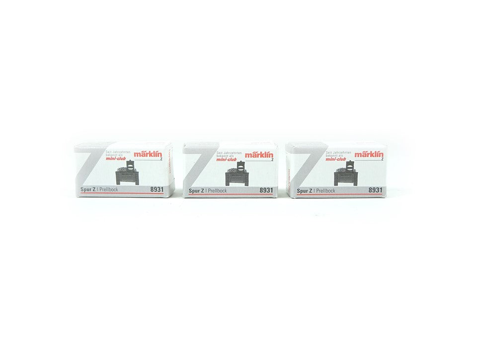 Prellbock mit Sperrsignal 3x, Märklin Z 8931 neu OVP