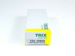 Gerades Gleis 76,3 mm 10x, Minitrix ( Trix ) N 14905 neu OVP5, 10x gerades Gleis 76,3 mm, neu, OVP