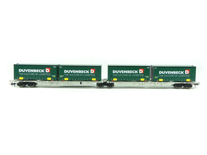 Container-Doppeltragwagen Duvenbeck DB AG, Roco H0 76635 neu OVP