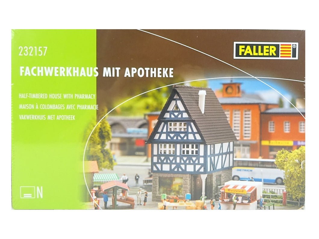 Modellbau Bausatz Fachwerkhaus mit Apotheke, Faller N 232157 neu OVP