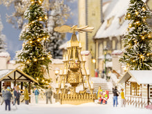 Laden Sie das Bild in den Galerie-Viewer, Modellbau LaserCut Weihnachtsmarkt-Pyramide, Noch H0 14395 neu, OVP
