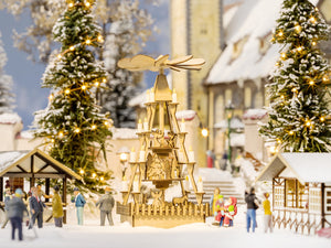 Modellbau LaserCut Weihnachtsmarkt-Pyramide, Noch H0 14395 neu, OVP