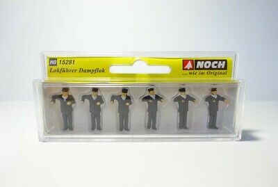 Modellbahn Dampflok Lokführer, 6 Figuren, handbemalt, Noch H0 15281 neu, OVP