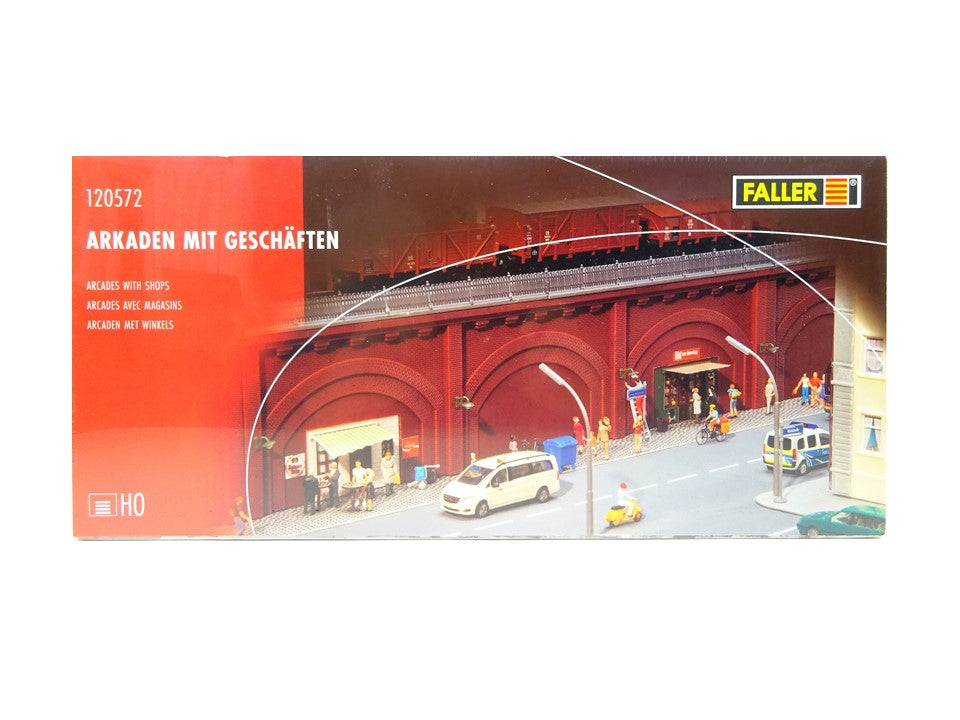 Modellbahn Bausatz Arkaden mit Geschäften, Faller H0 120572 neu