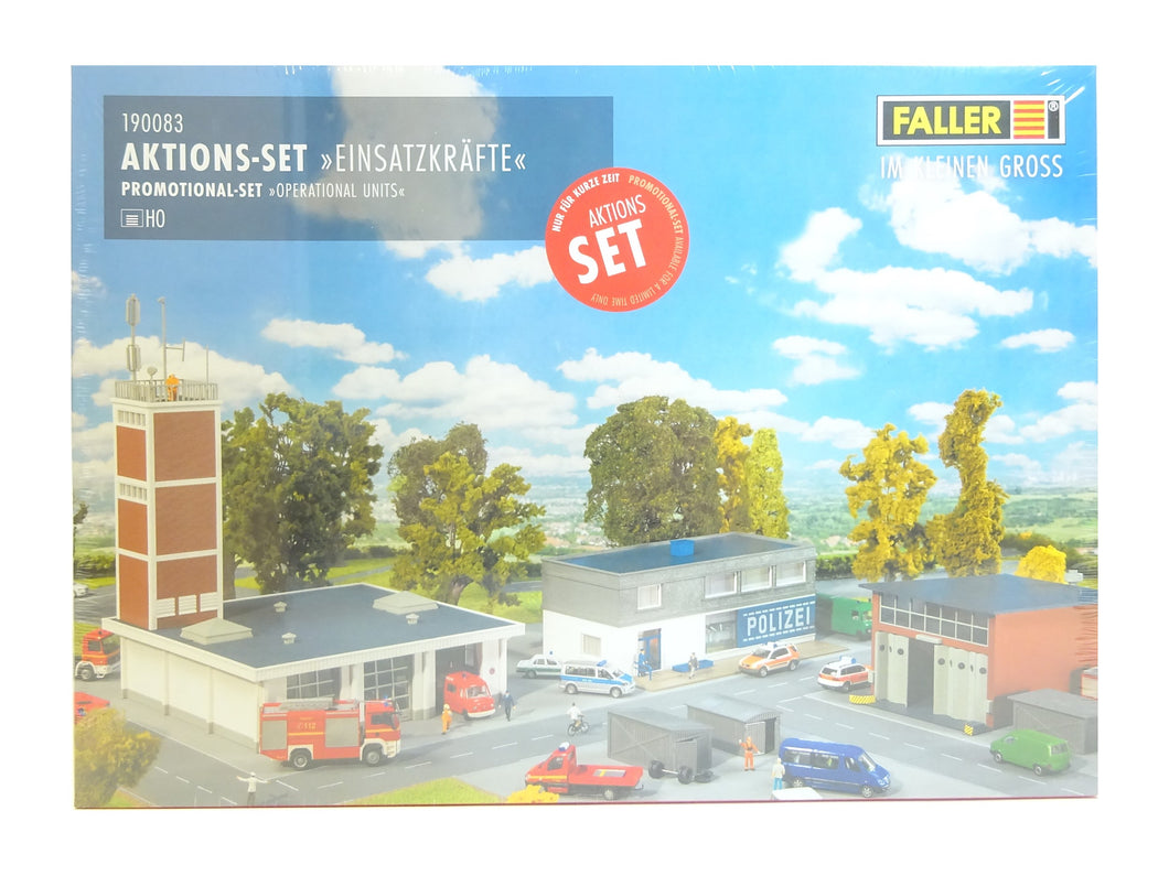 Modellbahn Aktion Set Einsatzkräfte, Faller H0 190083 neu OVP