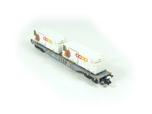 Güterwagen Containertragwagen "coop®", Minitrix N 15493 neu OVP
