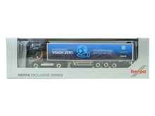 Laden Sie das Bild in den Galerie-Viewer, Iveco S-Way LNG Koffer-Sattelzug &quot;Zureck / Vision Zero&quot;, Herpa H0 948388 neu OVP
