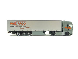 MAN TGX GX Gardinenplanen-Sattelzug "KM Cargo", Herpa H0 952361 neu OVP