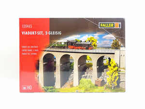 Modelleisenbahn Bausatz Viadukt-Set, 2-gleisig, Faller H0 120465 neu, OVP