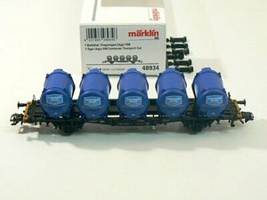 Märklin H0 48934, Behälter-Tragwagen Lbgjs 598, ÖBB, neu