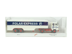 Modellbahn Modellauto Kühlkoffersattelzug Volvo F88 Polarexpress, Wiking H0 0513 61 neu OVP