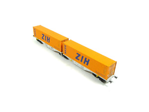 Güterwagen Containertragwagen Typ Sggrss 80 AAE mit ZIH Containern, ACME H0 40366 neu OVP