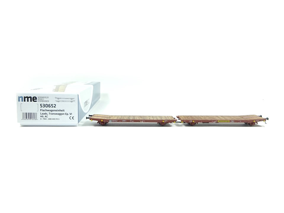 NME H0 530652 AC, Transwaggon Doppelflachwagen, neu, OVP