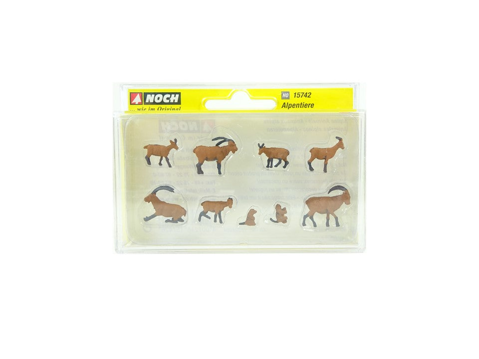 Modellbau Figuren Alpentiere 9 Tiere, Noch H0 15742 neu, OVP